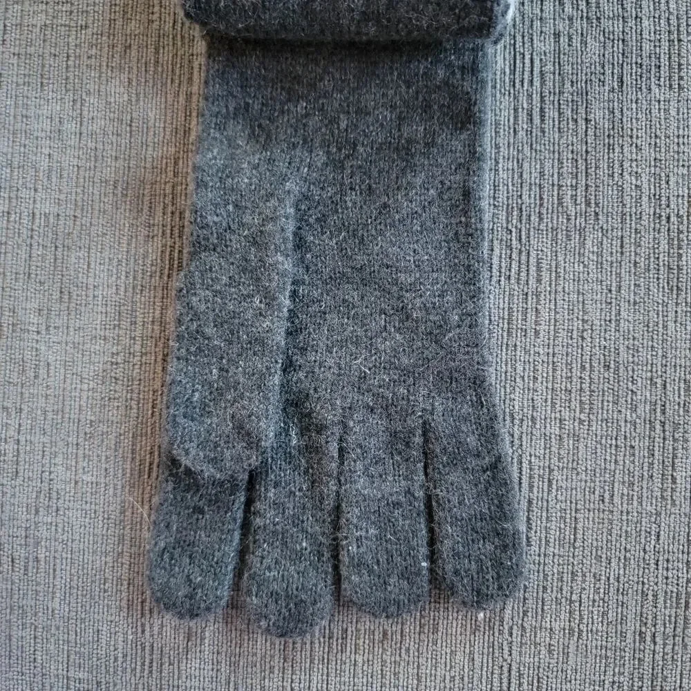 NWT Martha STEWART 100% 2 -PLY CASHMERE WOMEN'S dark Heather Grey WINTER…
